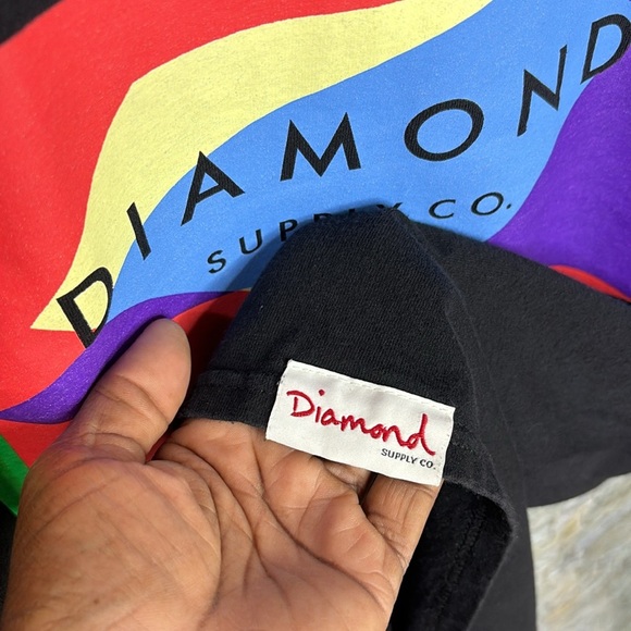 🔥🔥Diamond Chest Logo Black Multi Color Size:M🔥🔥 - Picture 4 of 7